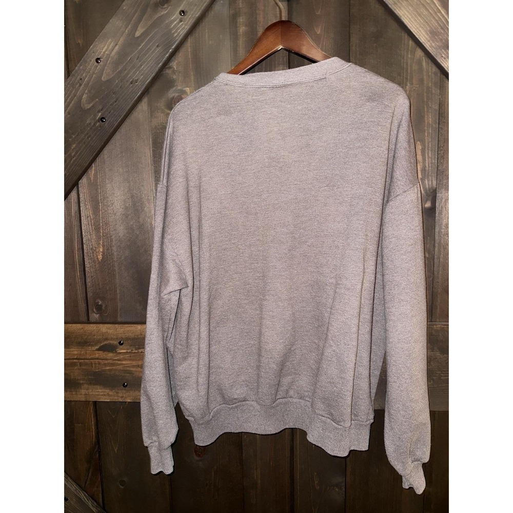 VTG Jerzees Crewneck Sweatshirt XL Patchwork Country‎ Farmhouse Snowman - Picture 5 of 5